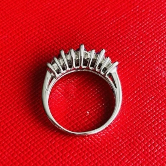 Amethyst & CZ Multi Gemstones Sterling Silver Ring - Picture 3 of 3